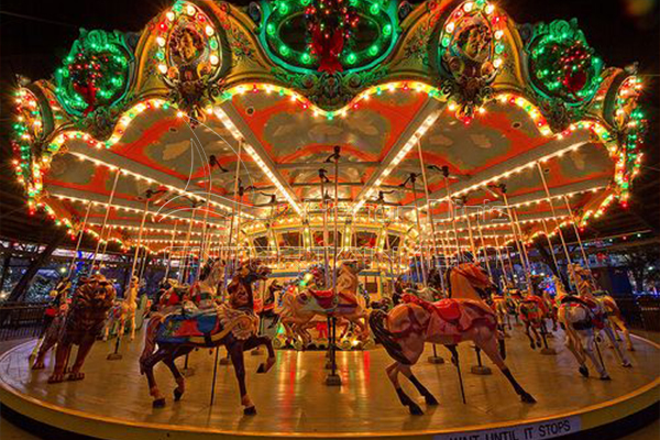 carousel ride with colorful lights